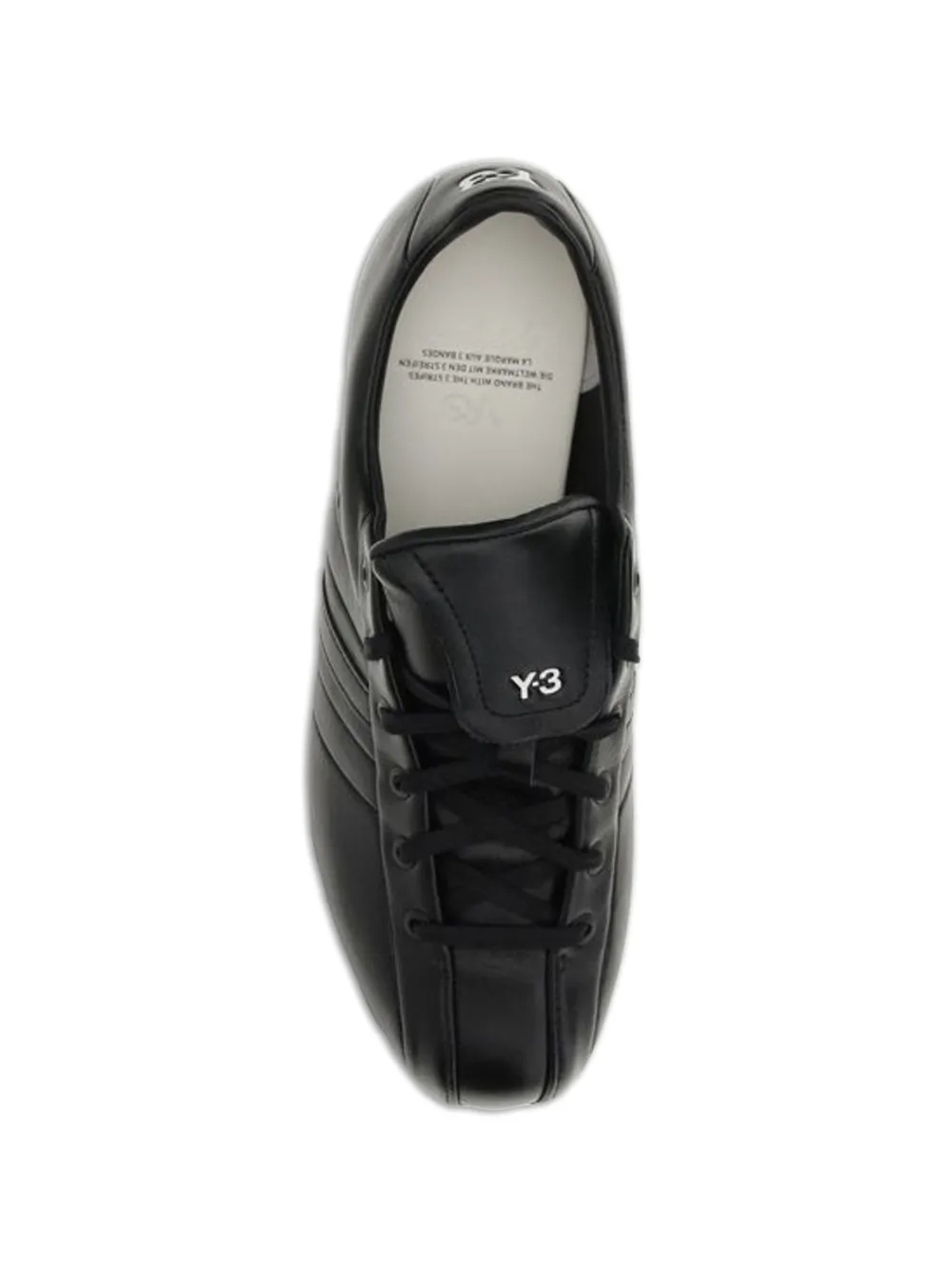Y-3 leather athletic sneakers Zwart