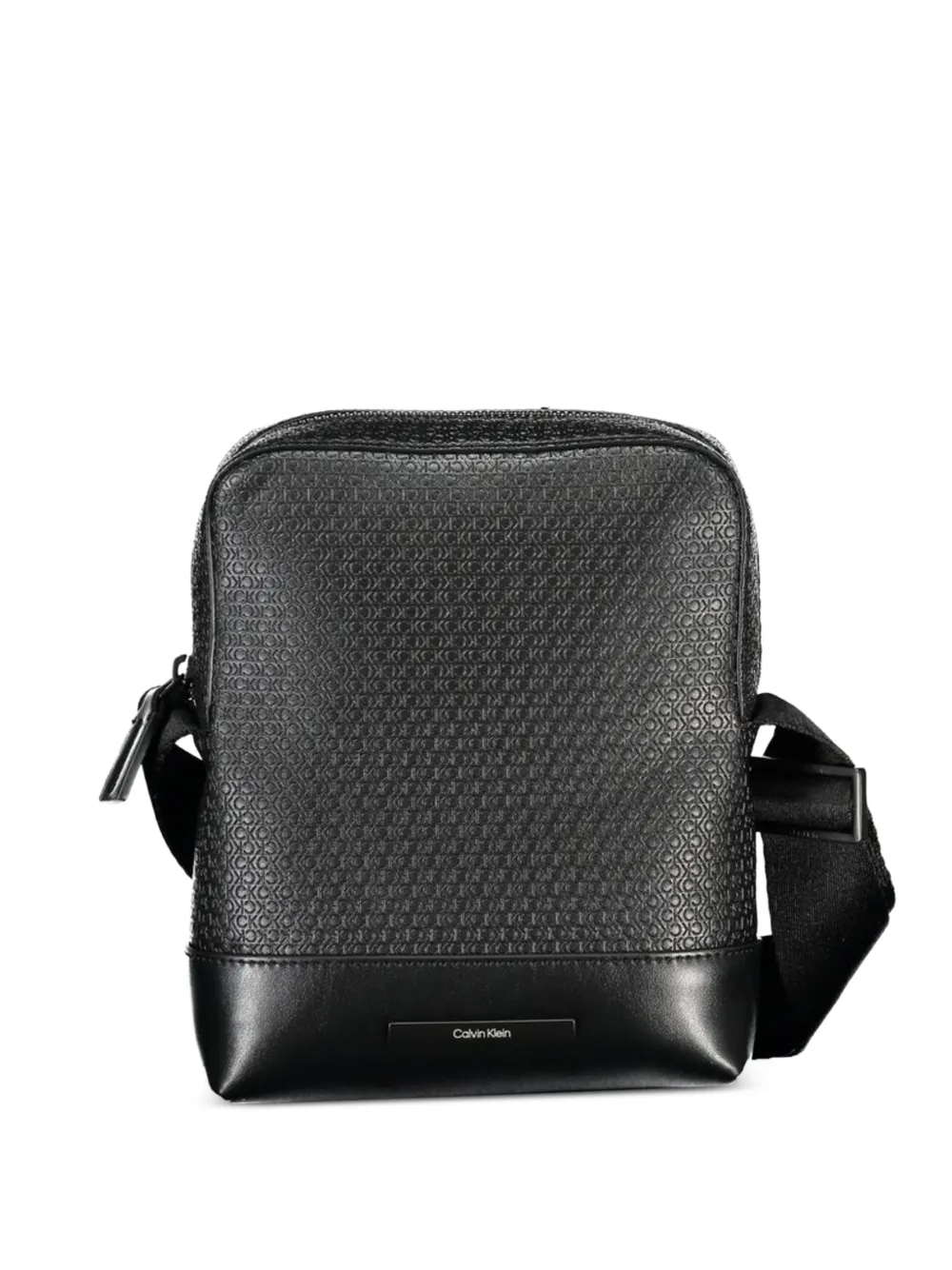 Calvin Klein monogram-embossed shoulder bag - Nero