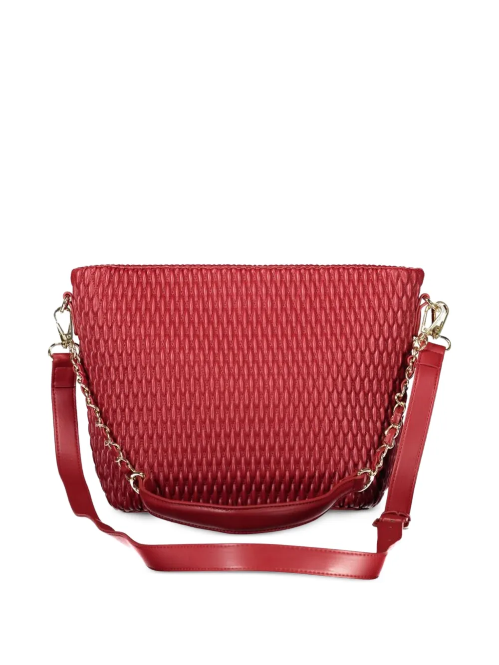 MARIO VALENTINO Shopper met logoplakkaat Rood