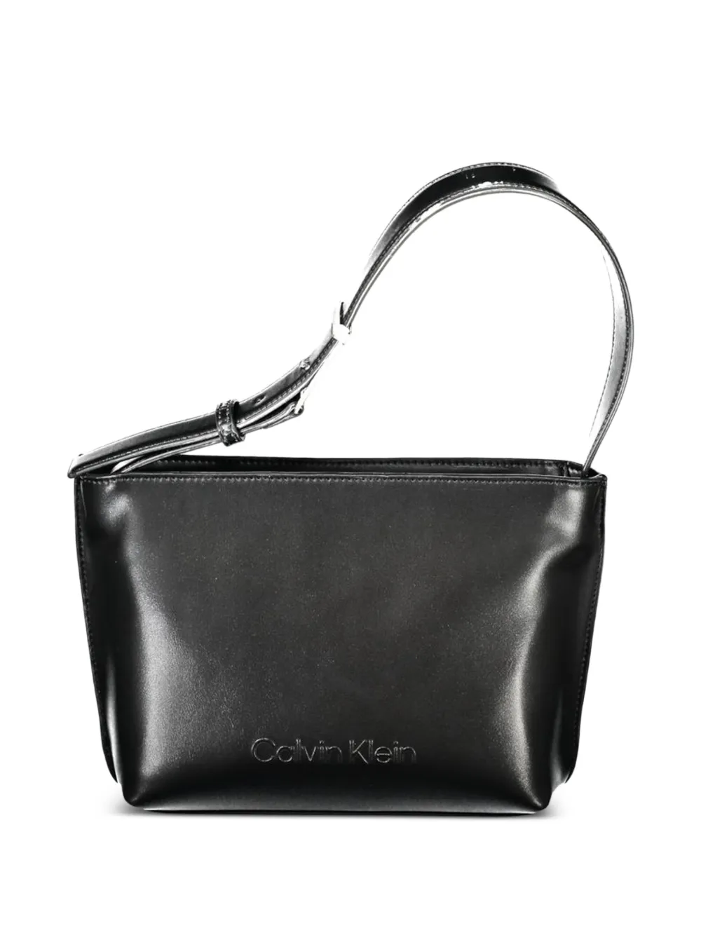 Calvin Klein logo-debossed zip-top tote bag - Schwarz