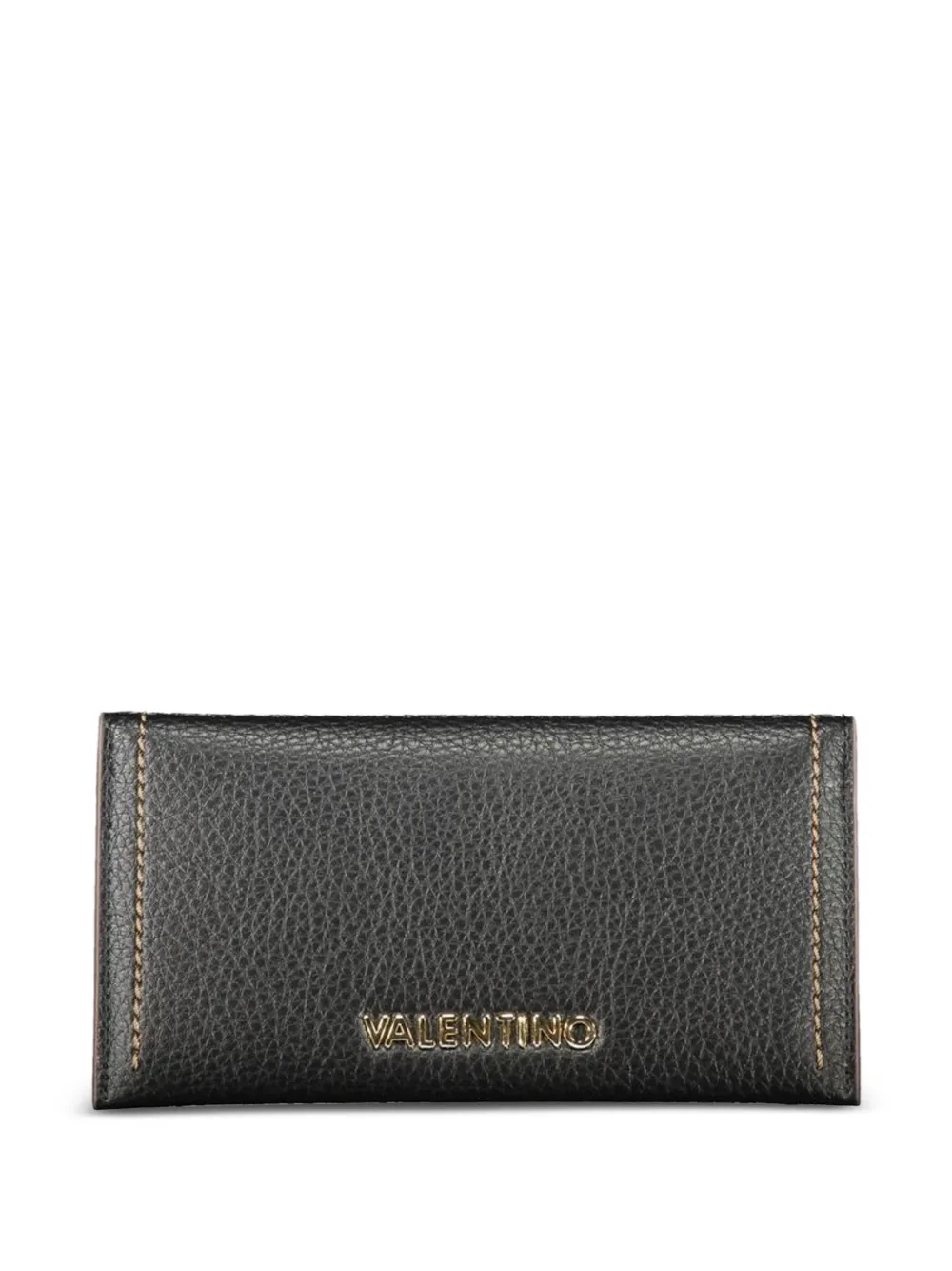 MARIO VALENTINO Samantha logo-lettering pebbled wallet - Nero