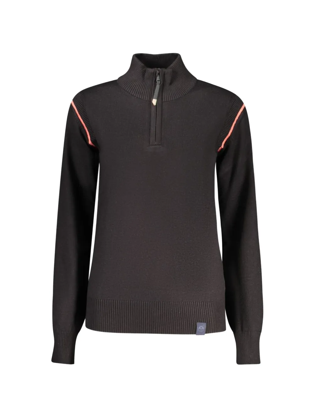 North Sails half-zip contrast-piping sweater - Nero