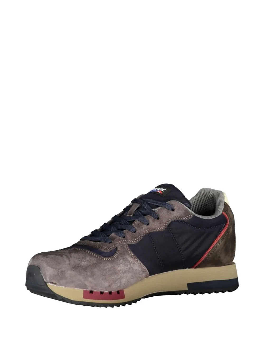 Blauer suede-panelled sneakers Blauw