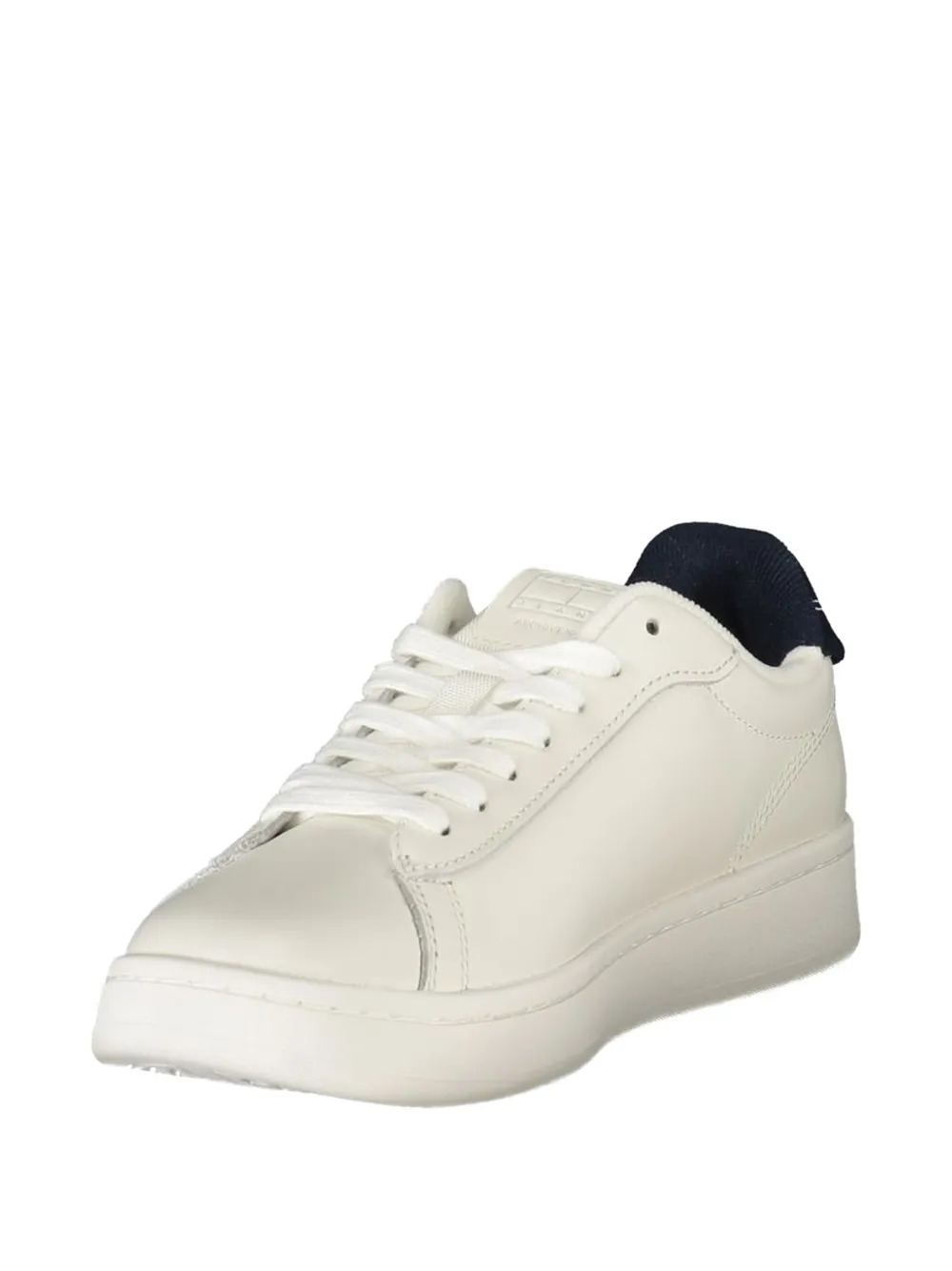 Tommy Hilfiger Archive Court logo-patch leather sneakers Wit