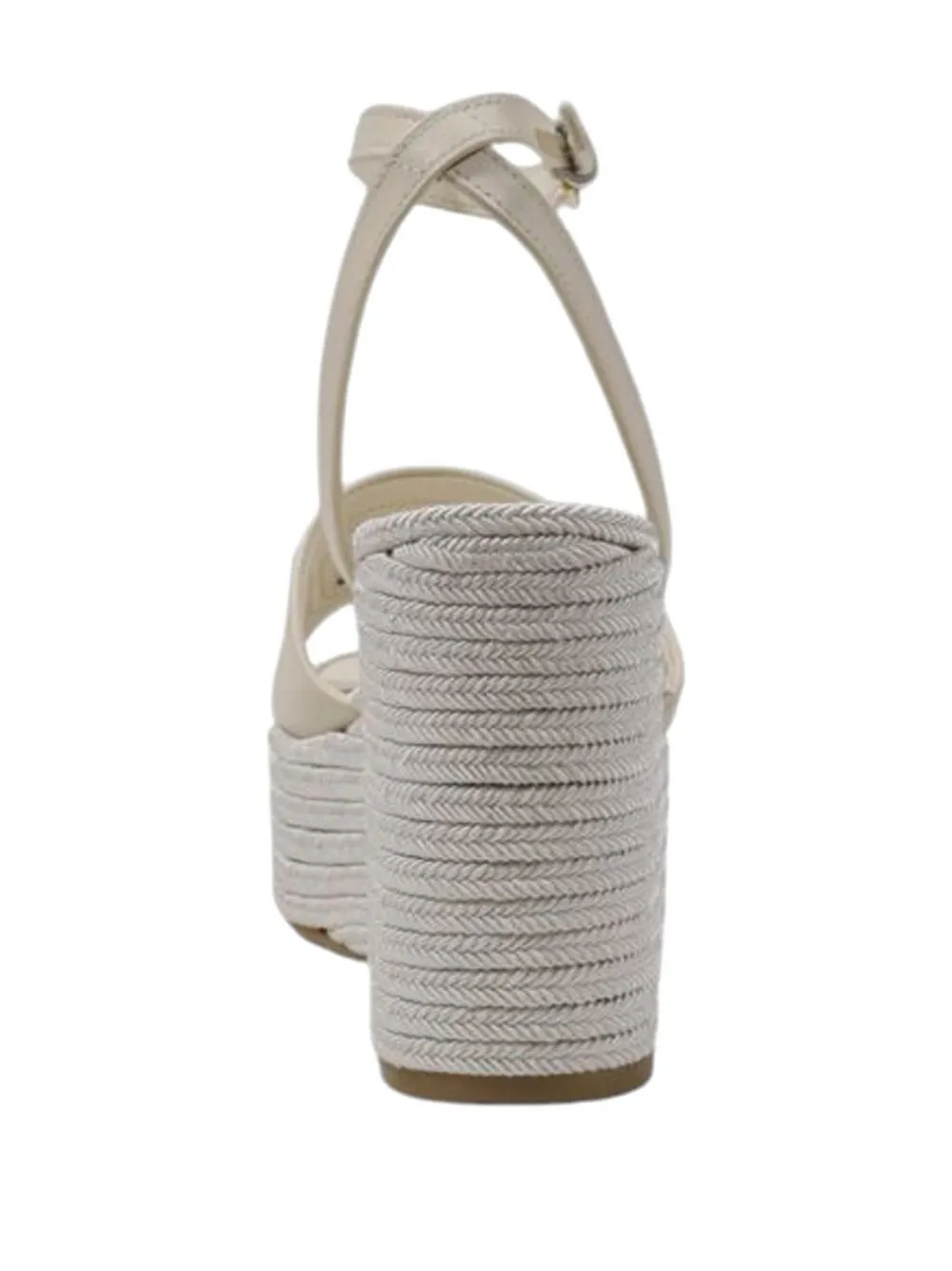 GUESS USA logo-plaque platform wedge sandals Beige