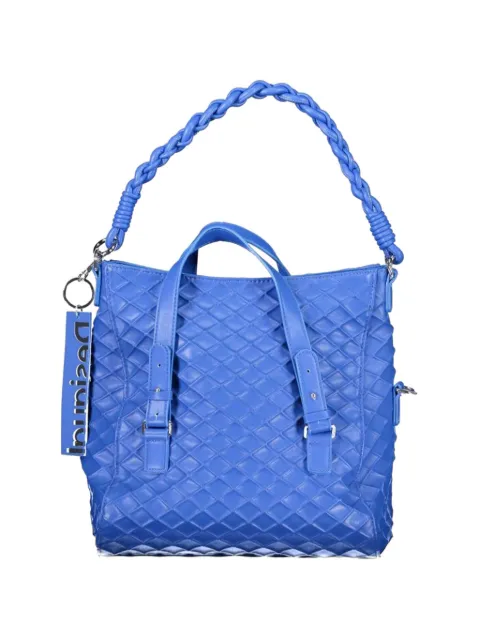Desigual quilted braided-handle tote bag
