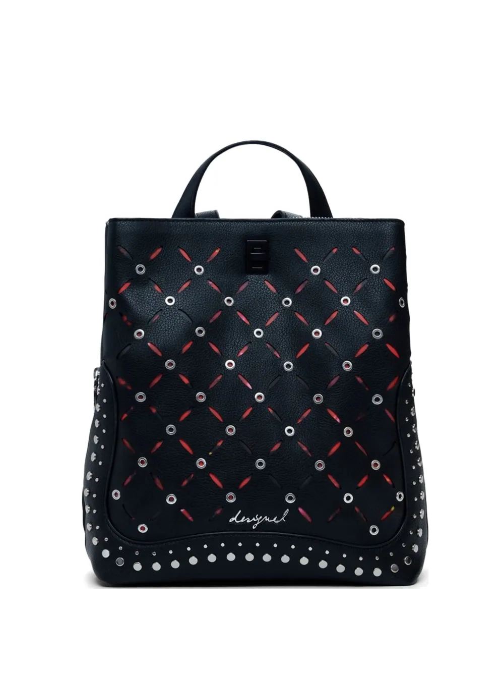 Desigual laser-cut eyelet-embellished backpack - Nero