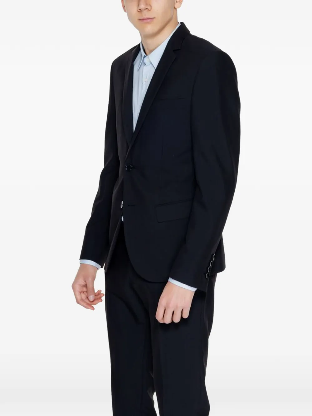 Antony Morato Pak met gekerfde revers en twee knopen Blauw