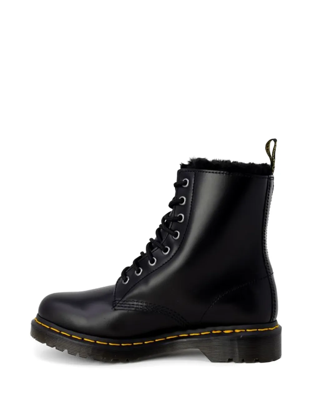 Dr Martens 1460 Serena faux-fur-trim combat boots Zwart