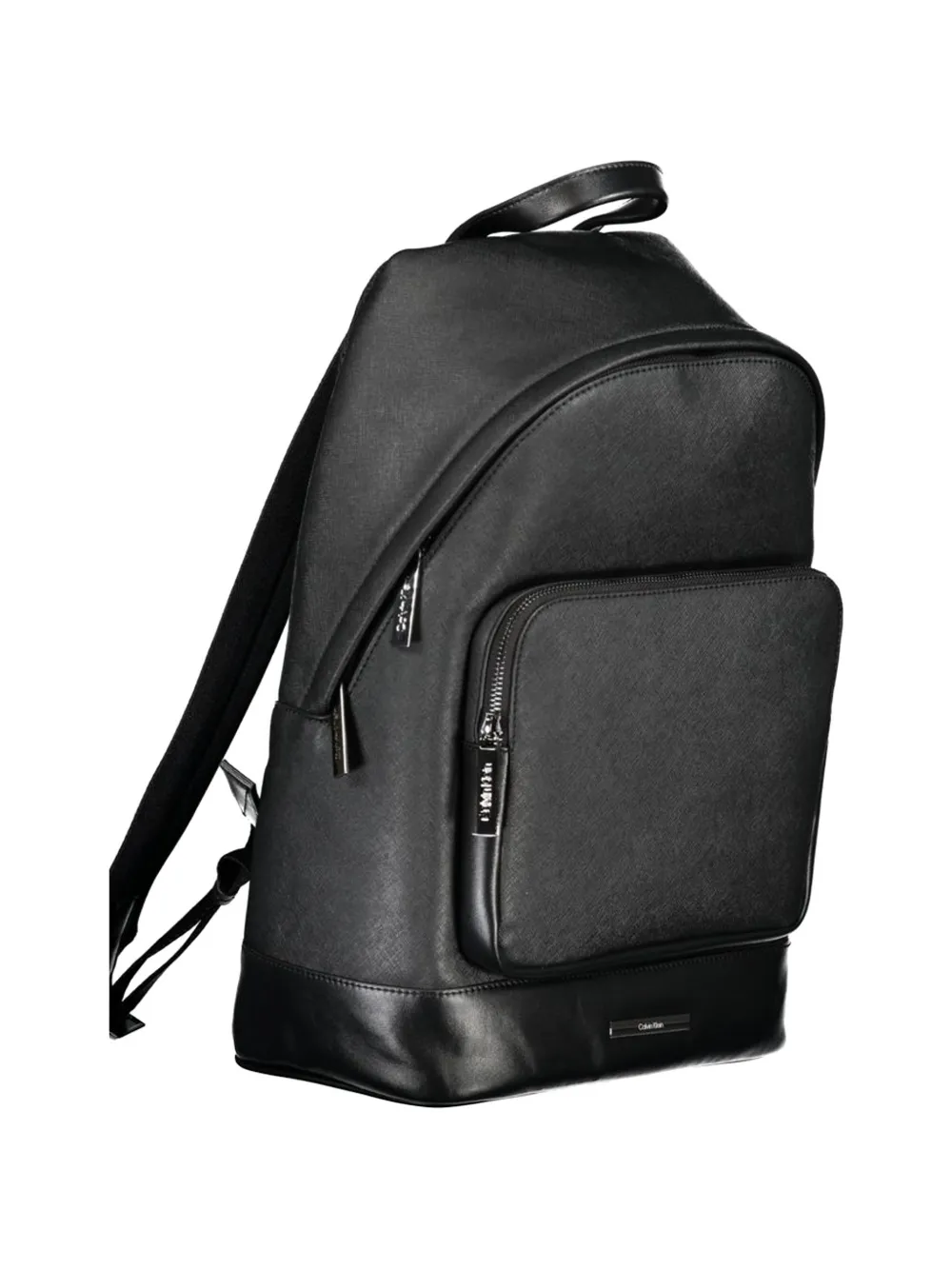 Calvin Klein Black Polyester Backpack In Black