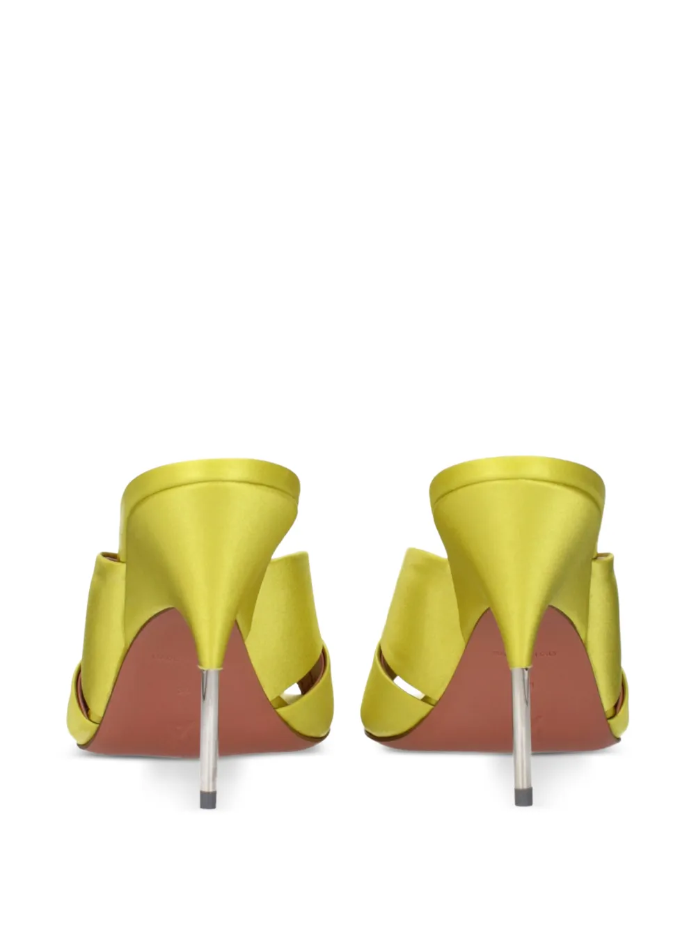 Amina Muaddi crossover-strap pointed-toe sandals Geel