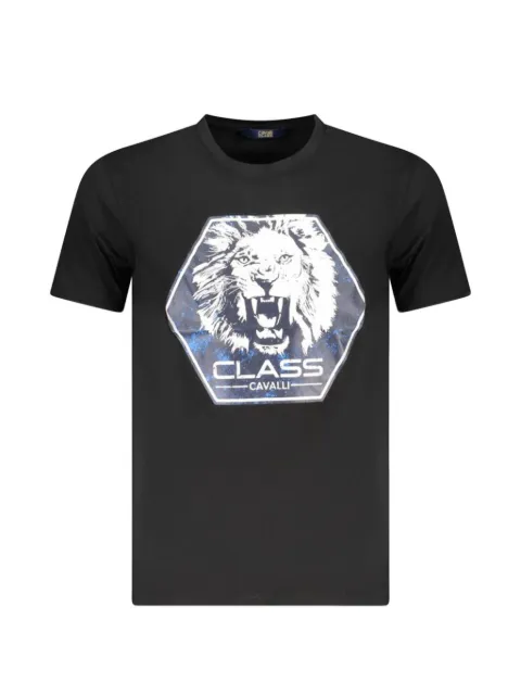 Cavalli Class logo-print cotton T-shirt