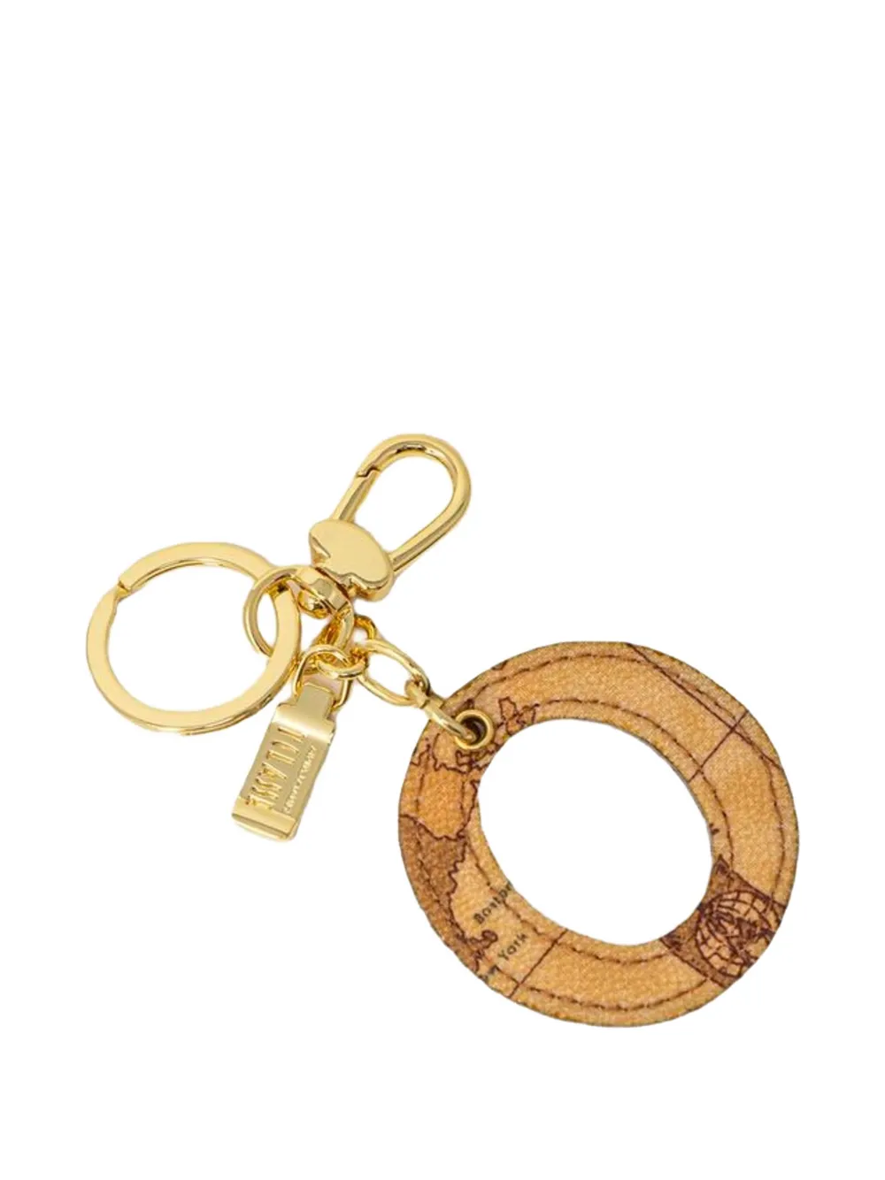 ALVIERO MARTINI 1° CLASSE world-map print circular keychain - Toni neutri