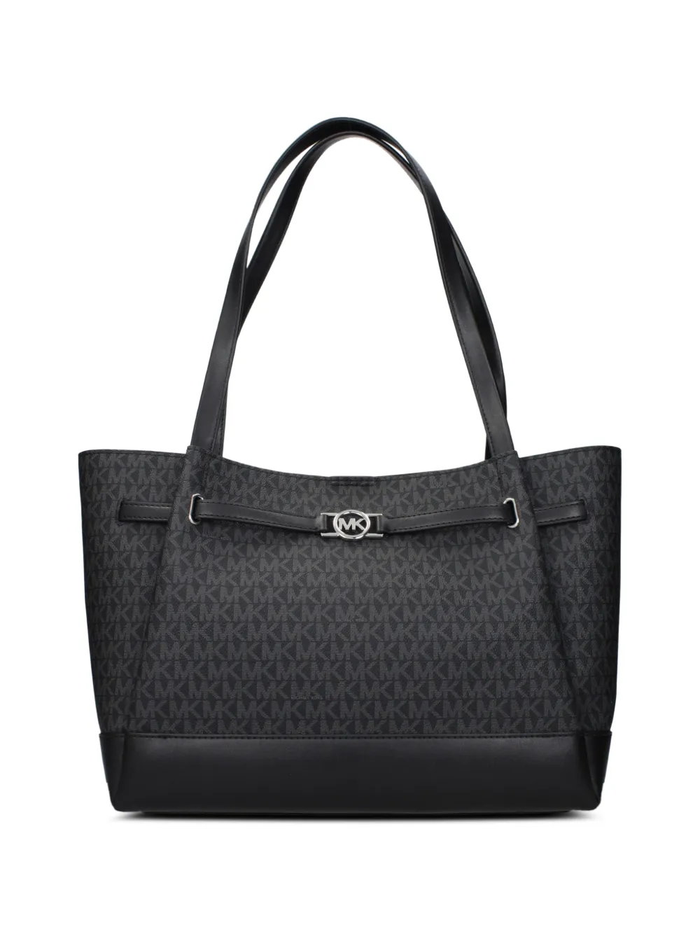 Michael Kors monogram-pattern logo-plaque shoulder bag - Nero