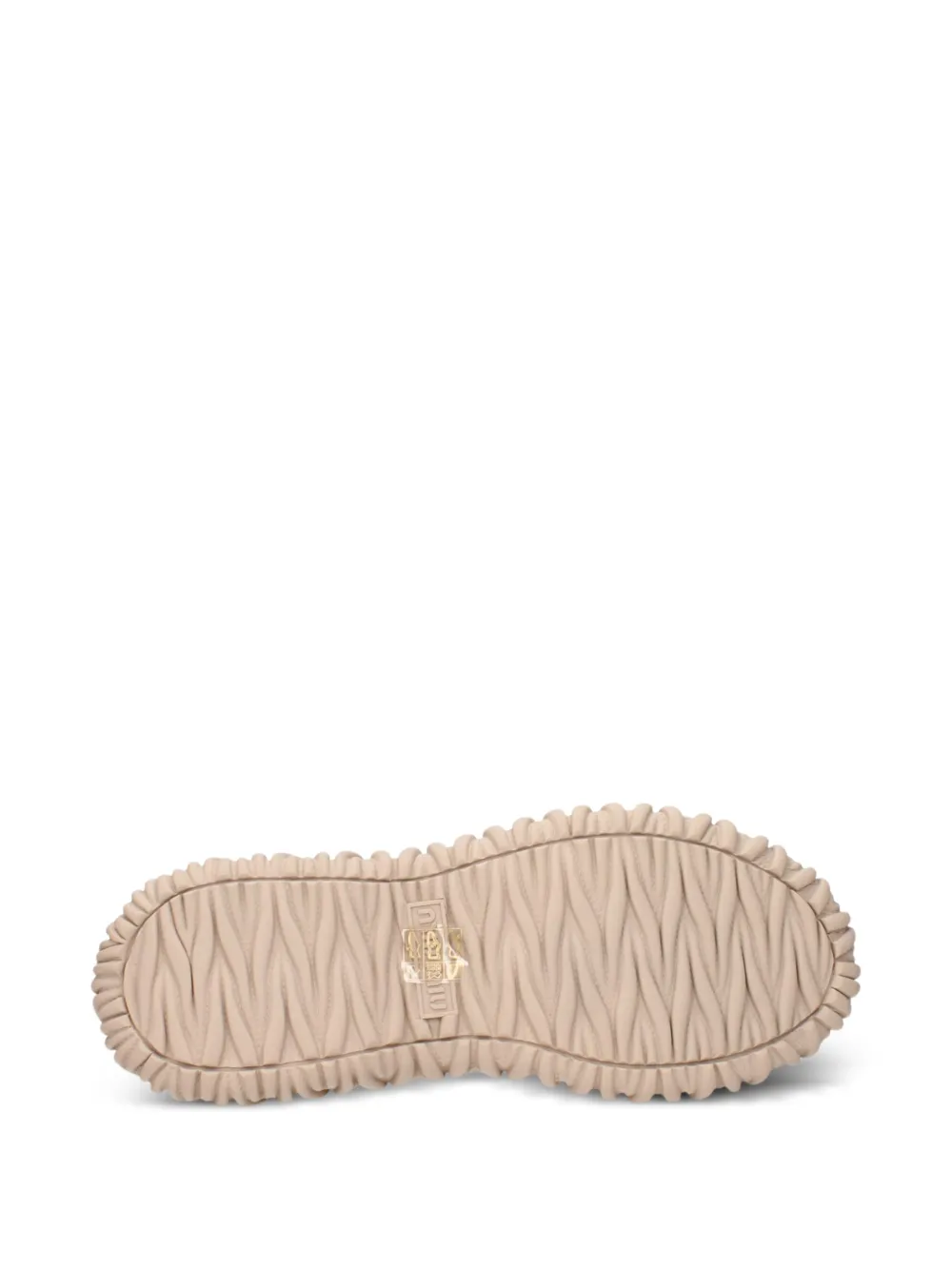 Miu rhinestone-embellished slip-on sneakers Beige