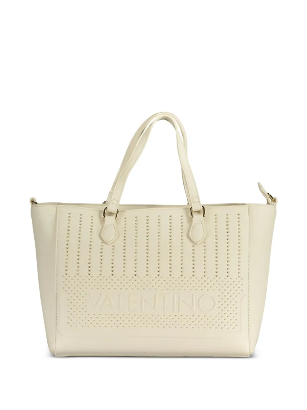 MARIO VALENTINO logo-embossed stud-embellished tote bag - Toni neutri