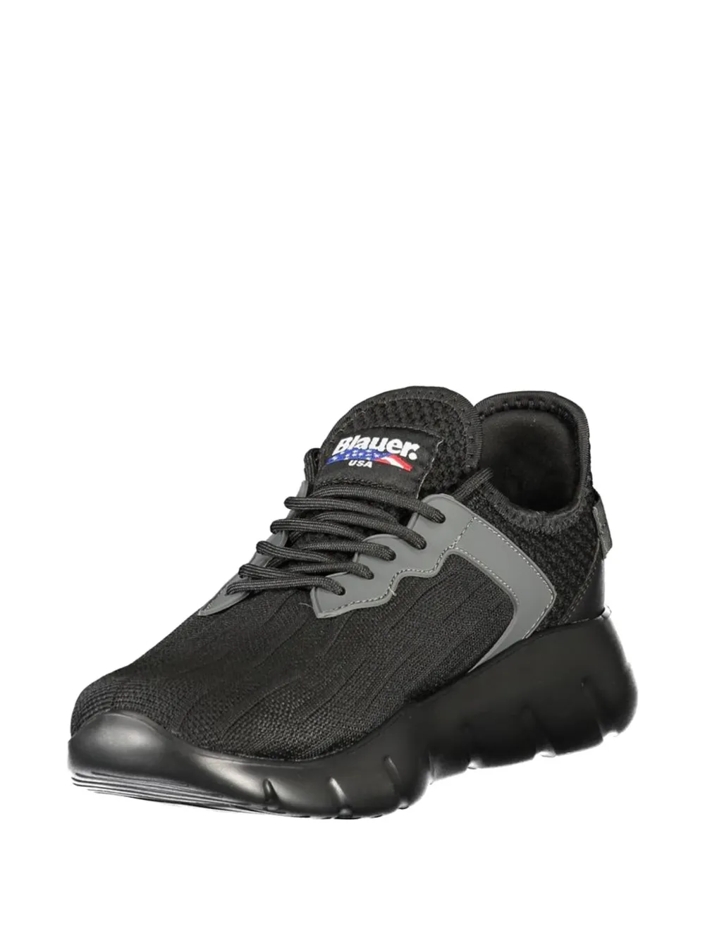 Blauer mesh-panel lace-up sneakers Zwart