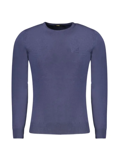 Cavalli Class embroidered logo crew-neck sweater