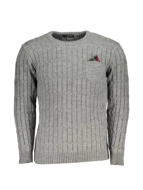 U.S. Grand patch-pocket cable-knit sweater