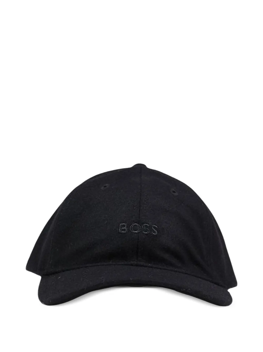 BOSS logo-embroidered baseball cap Zwart