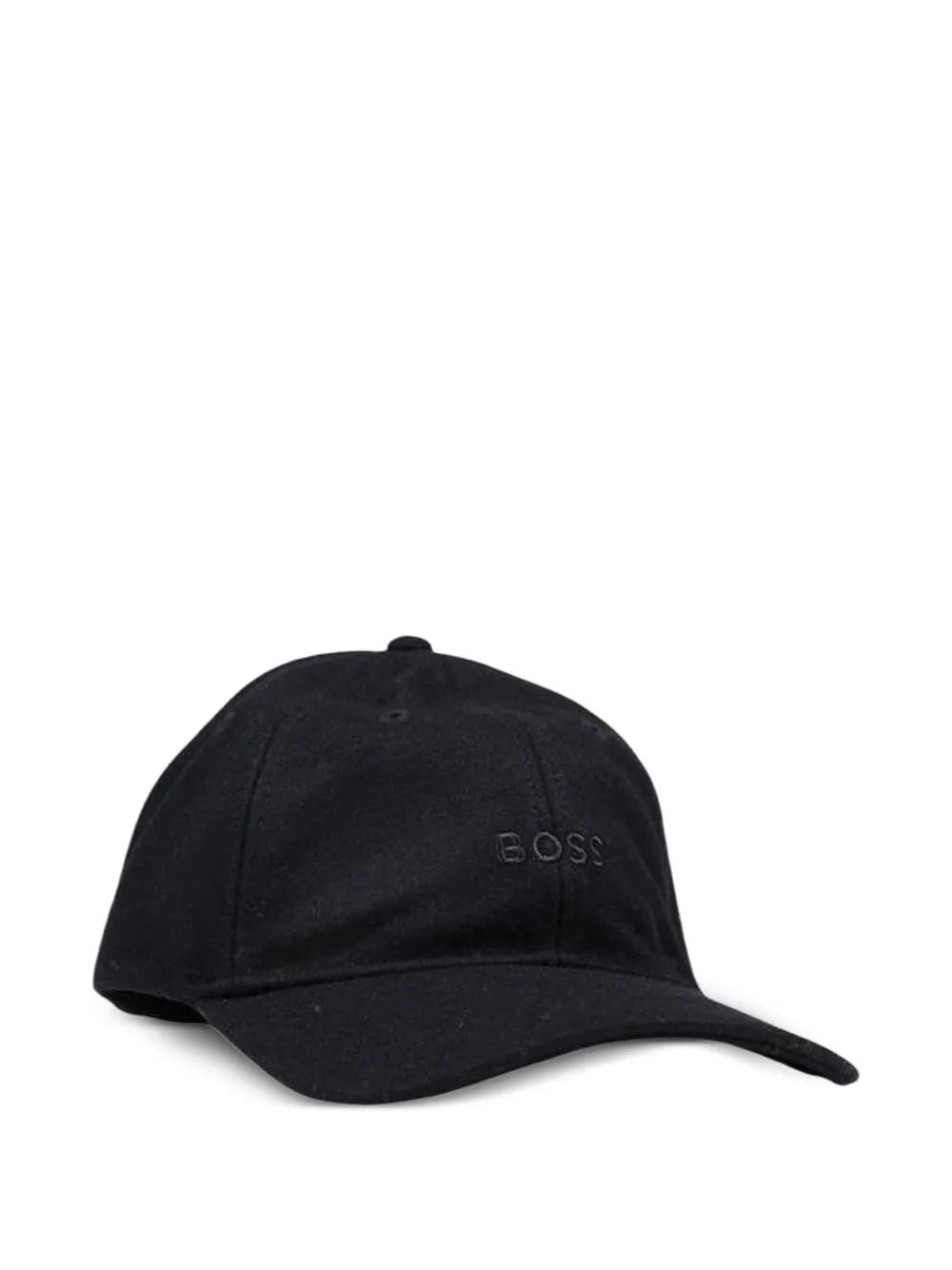 BOSS logo-embroidered baseball cap Zwart