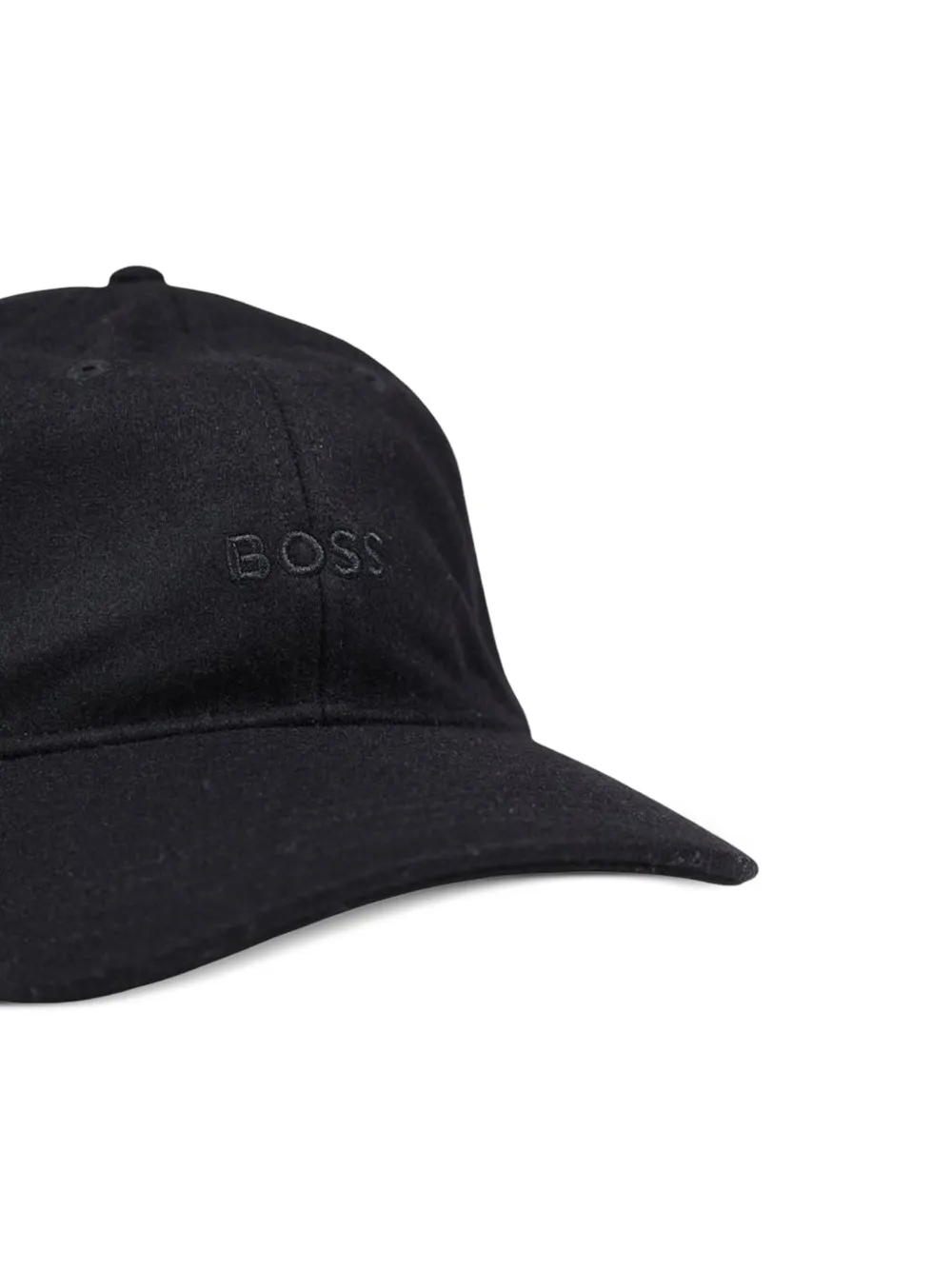 BOSS logo-embroidered baseball cap Zwart