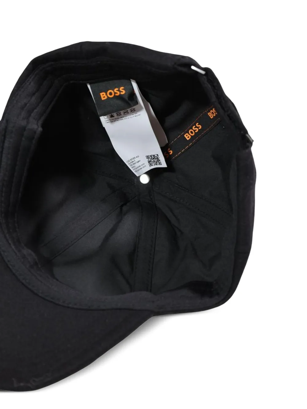 BOSS logo-embroidered baseball cap Zwart