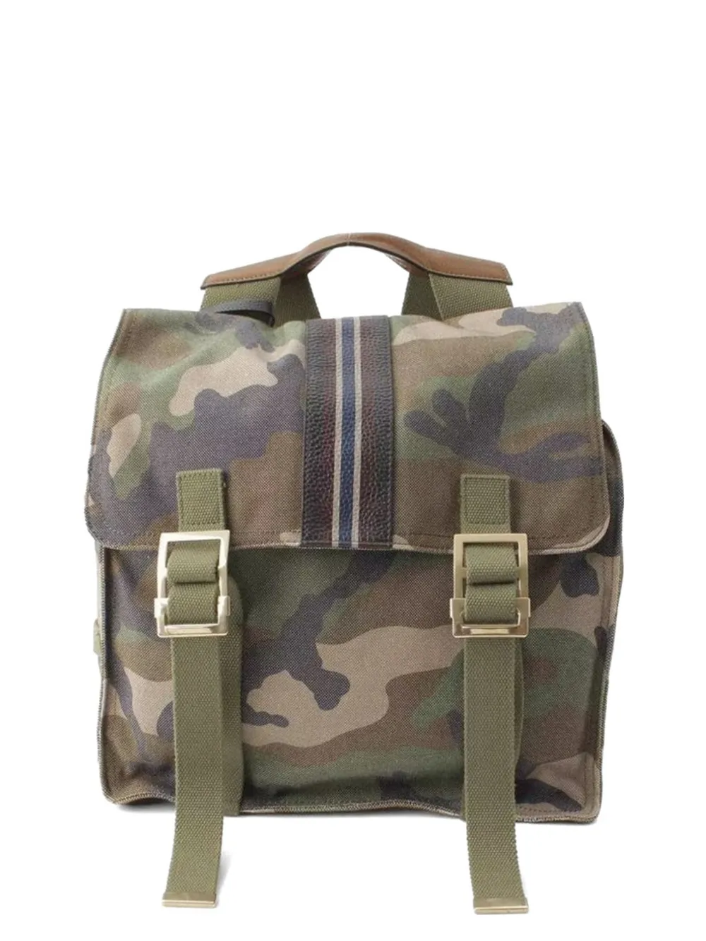 Valentino Garavani camouflage-print canvas backpack - Verde