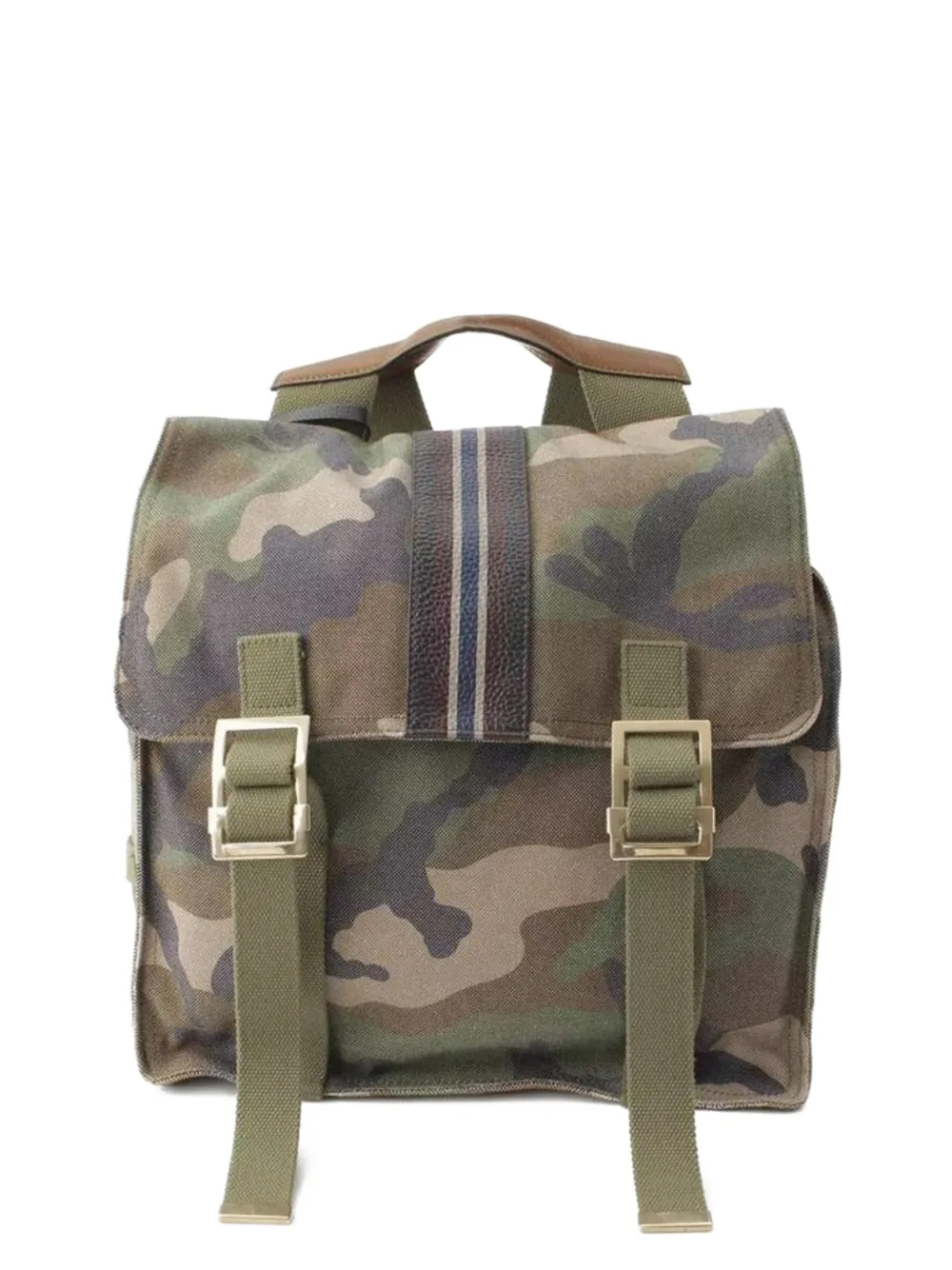 Valentino Garavani camouflage-print canvas backpack - Verde