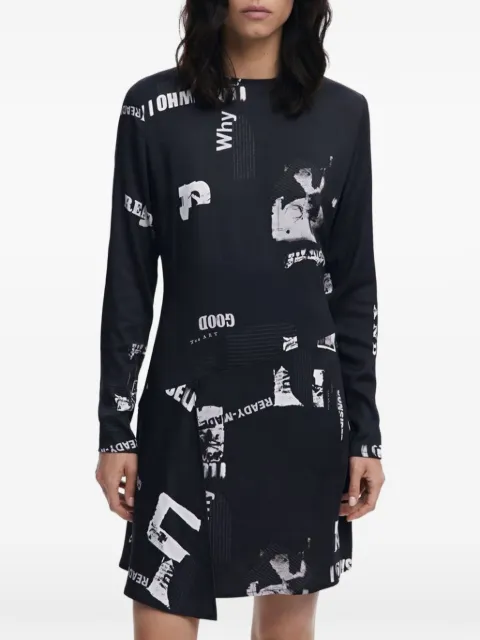 Desigual newspaper-print mini dress