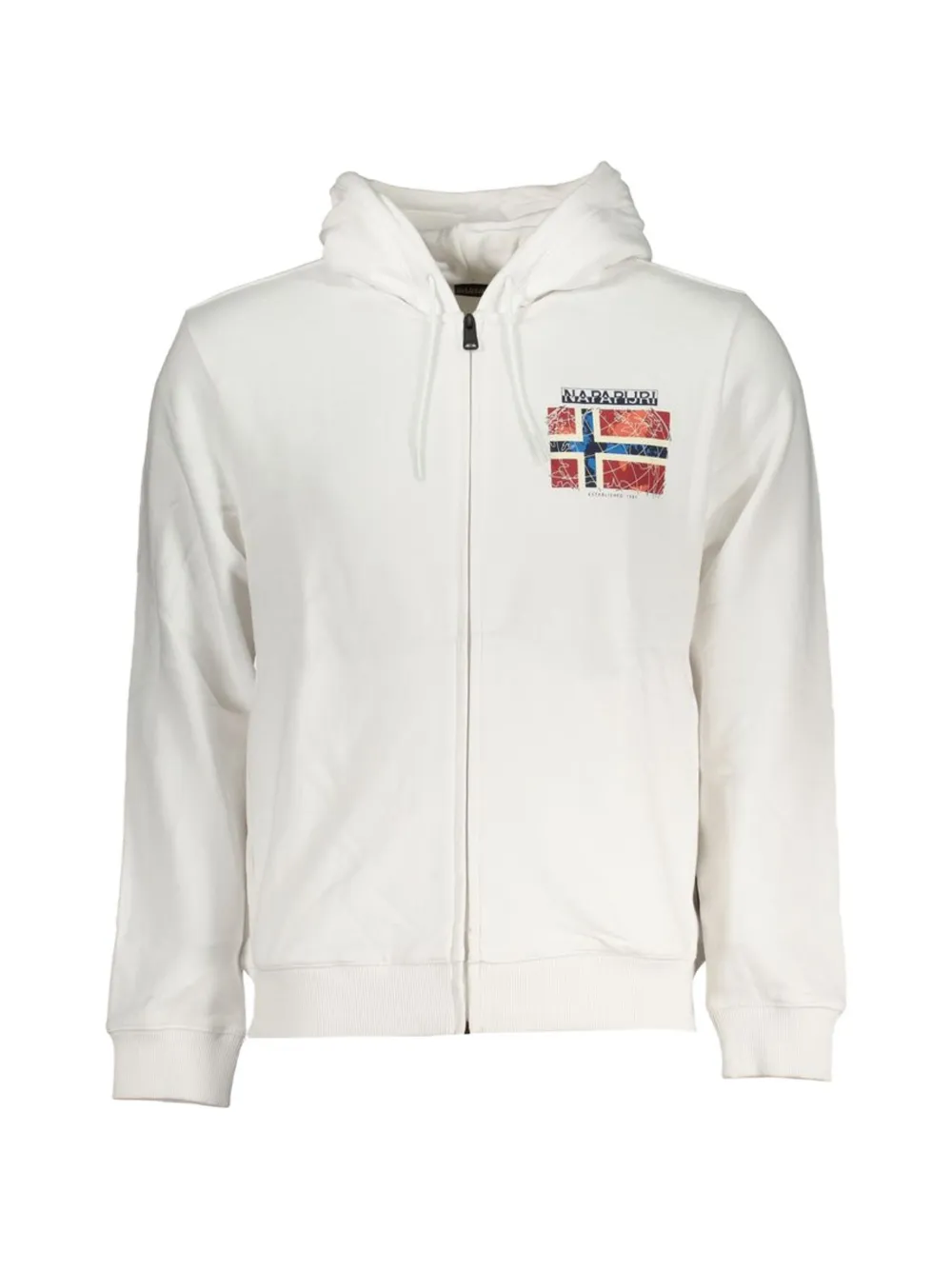 Napapijri Norway flag-print hoodie - Bianco