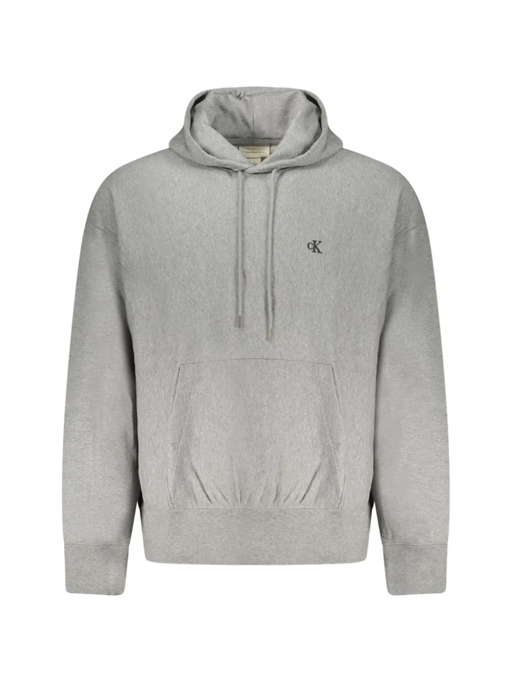 Calvin Klein logo-embroidered hoodie - Grigio