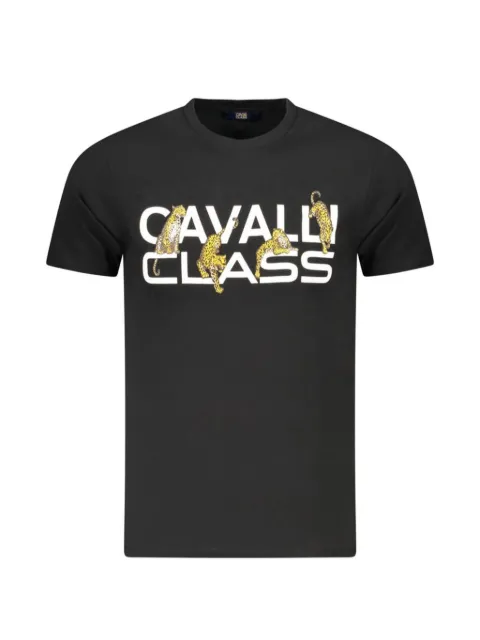 Cavalli Class logo-print cotton T-shirt