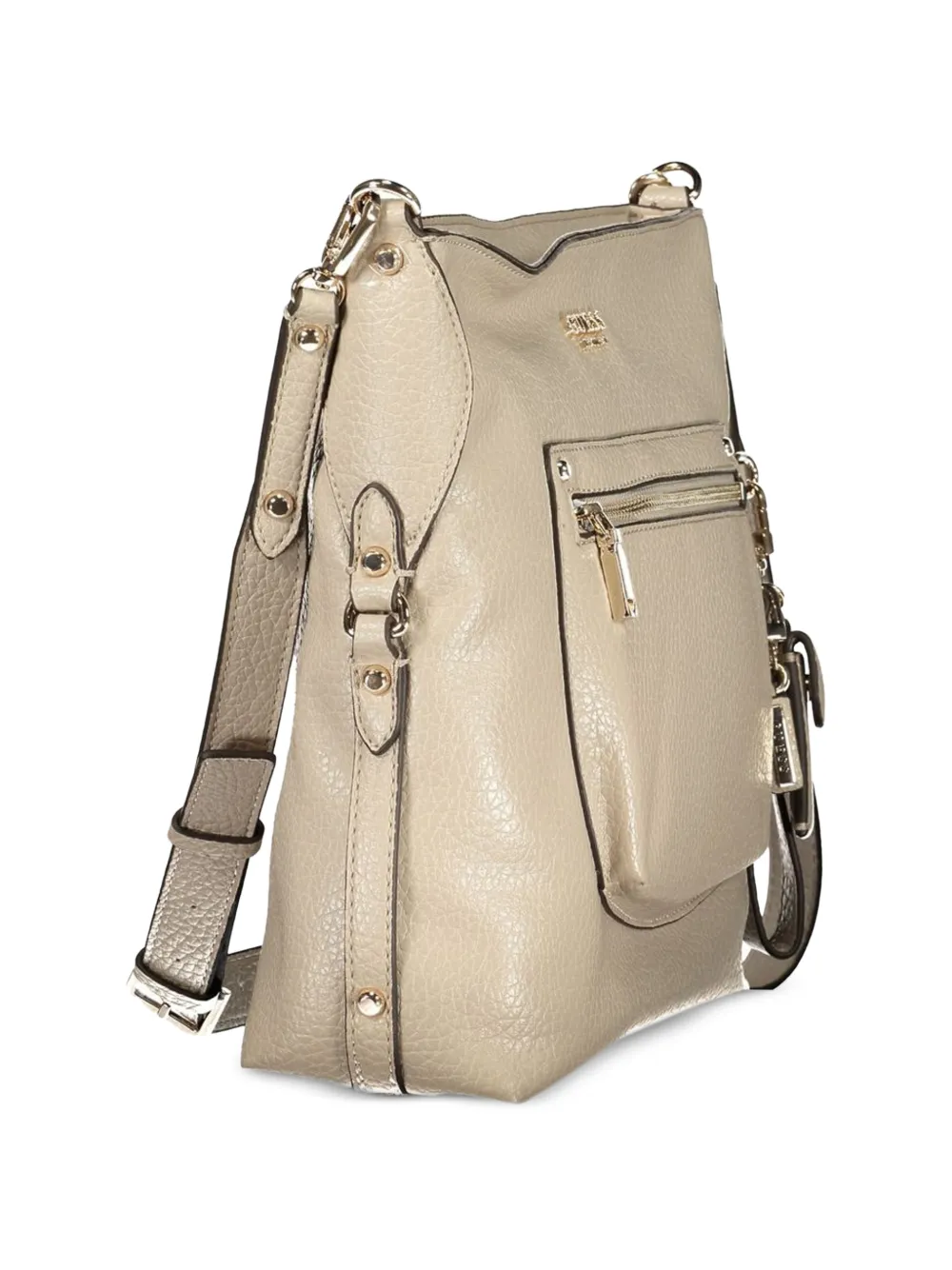 GUESS USA Shopper met ritszak en bewerkt effect Beige