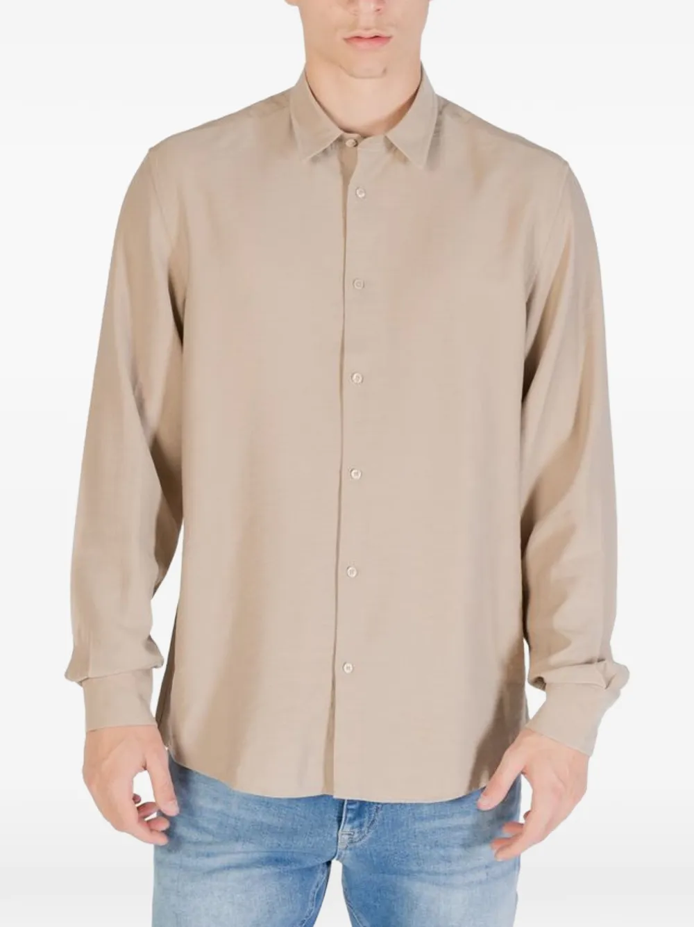 Antony Morato long-sleeve button-down shirt - Toni neutri