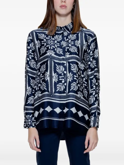Street One floral-print silk shirt
