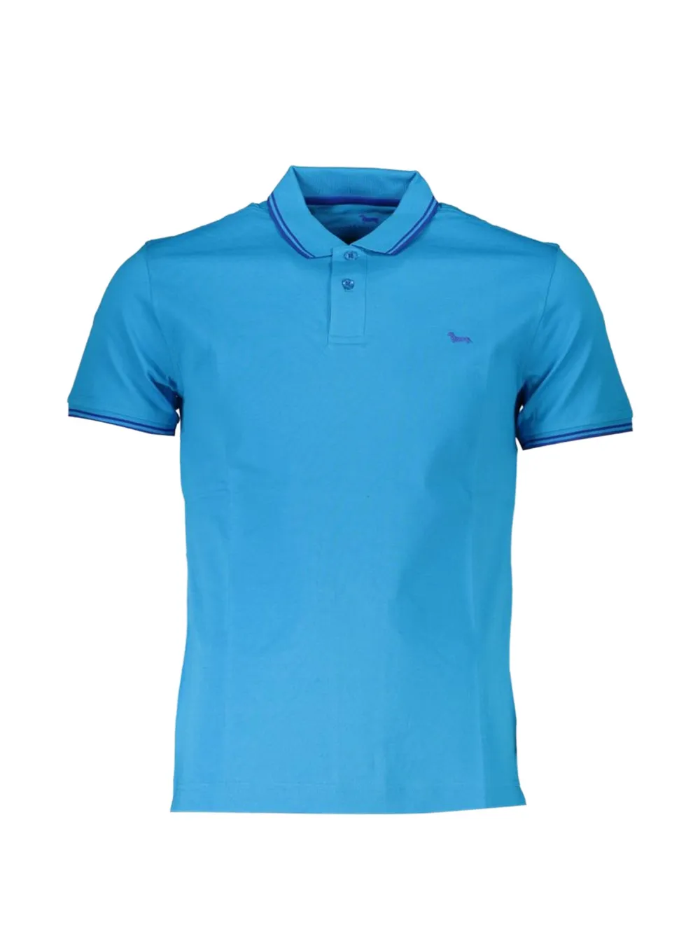 Harmont & Blaine piping-detail piqué polo shirt - Blu