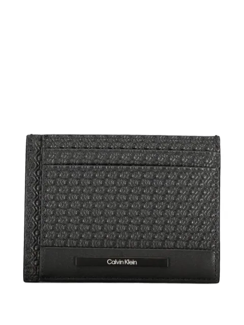 Calvin Klein monogram-embossed  card holder