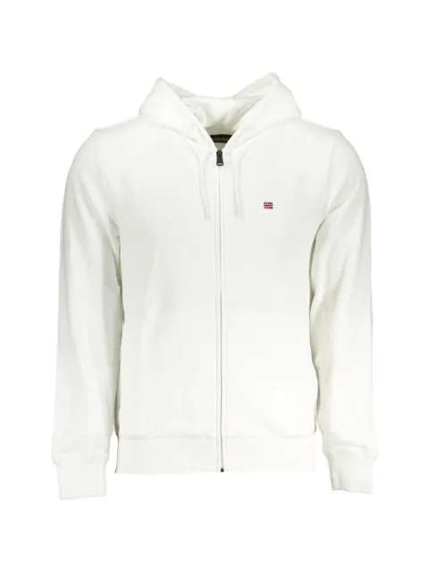 Napapijri logo-patch zip-up hoodie