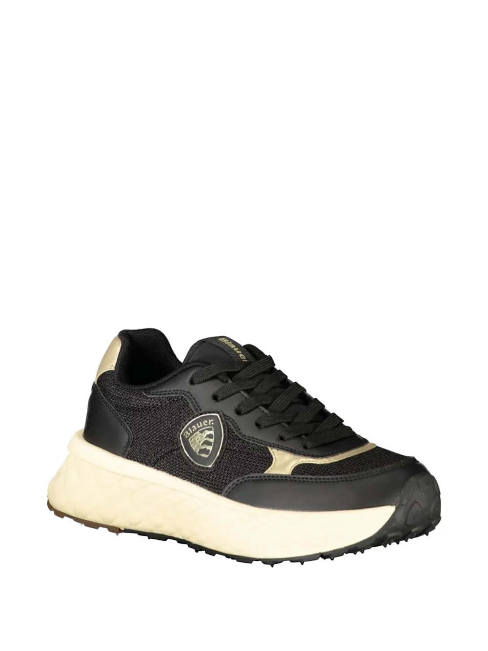 Blauer logo-patch sneakers Zwart