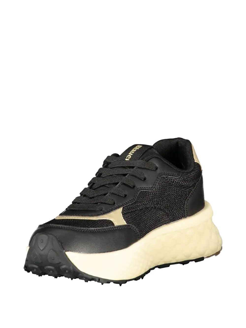 Blauer logo-patch sneakers Zwart