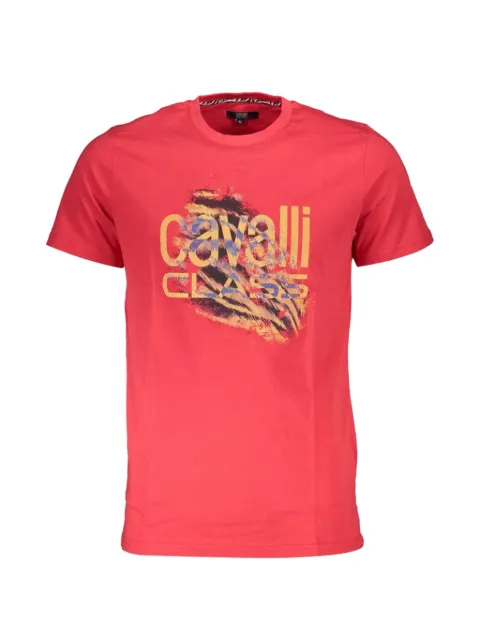 Cavalli Class animal-print logo-print T-shirt