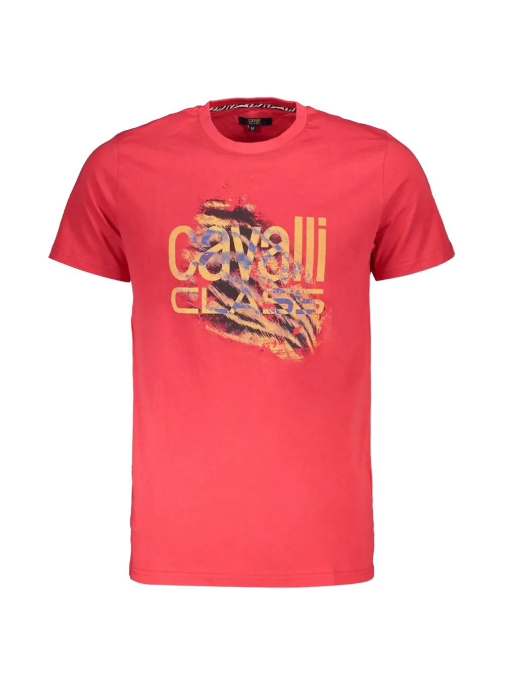 Cavalli Class animal-print logo-print T-shirt - Rosso