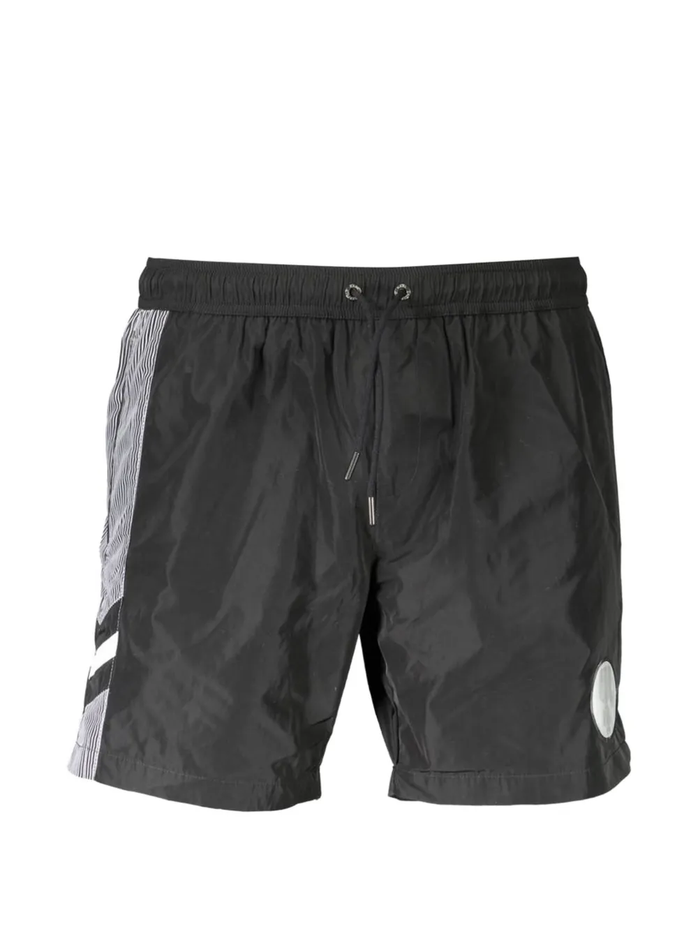 Karl Lagerfeld striped drawstring swim trunks - Nero