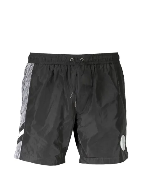 Karl Lagerfeld Gestreifte Badehose mit Kordelzug