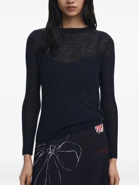 Desigual semi-sheer knit sweater dress (set of two)