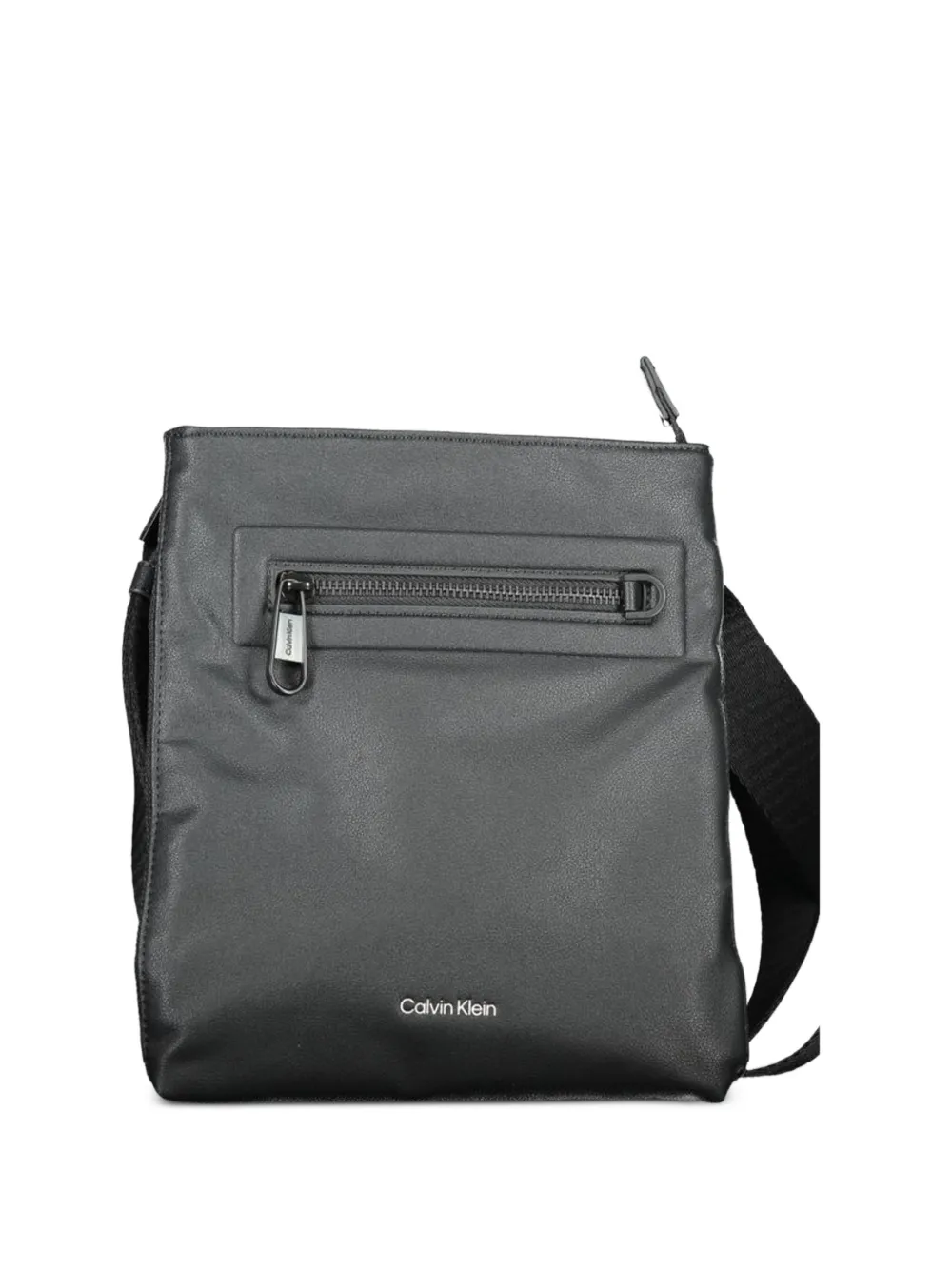 Calvin Klein logo-print zip-pocket messenger bag - Nero