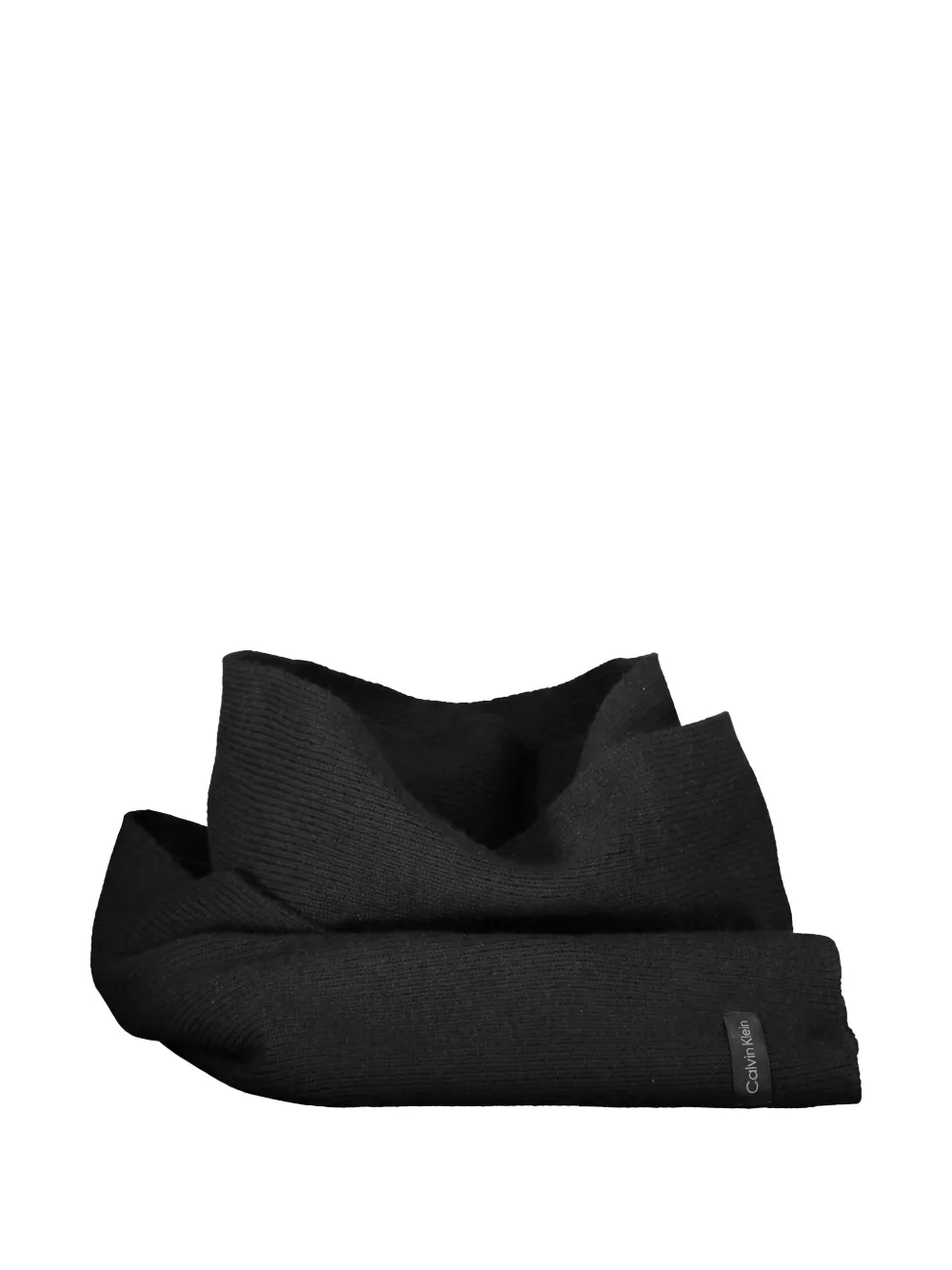 Calvin Klein ribbed-knit scarf Zwart