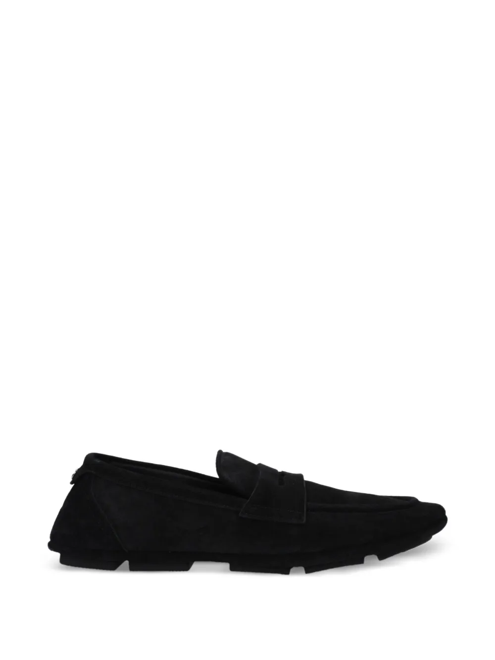 Dolce & Gabbana logo-plaque suede loafers - Nero