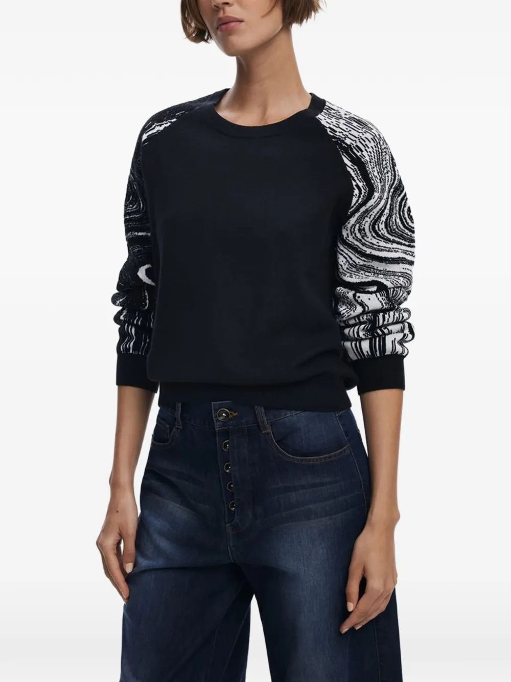 Desigual marbled jumper - Nero